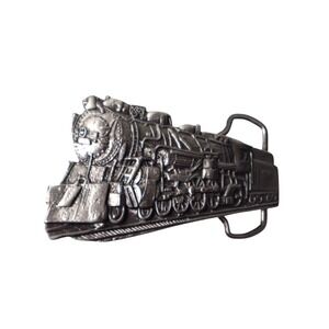 Vintage Solid Brass Train Engine Locomotive Brass Belt Buckle 1322